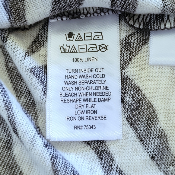 Tahari Zebra🦓 Striped Linen Top - NWT - Picture 7 of 13